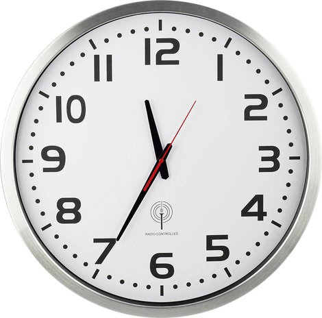 Rádiójel vezérelt analóg Jumbo falióra Ø 50 cm, alu, Eurotime 56863 2. kép