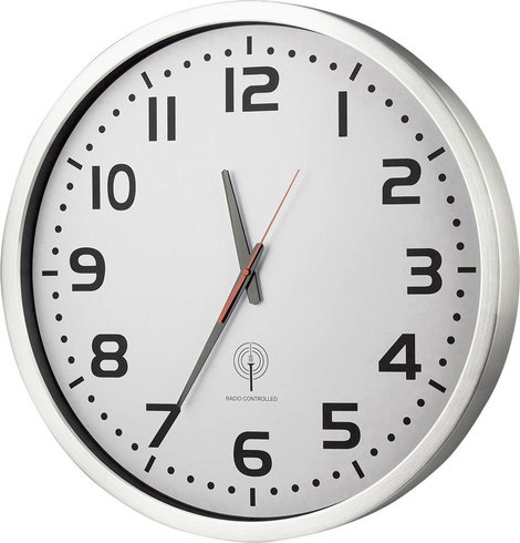 Rádiójel vezérelt analóg Jumbo falióra Ø 50 cm, alu, Eurotime 56863 5. kép