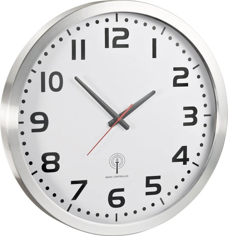Rádiójel vezérelt analóg Jumbo falióra Ø 50 cm, alu, Eurotime 56863 6. kép