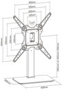 Asztali TV tartó 58,4-139,7 cm (23-55), forgatható, SpeaKa Professional SP-TVS-150 12. bélyegkép