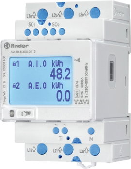 Finder 7M.38.8.400.0112 Kétirányú kalapsín számláló digitális 80 A 1 db