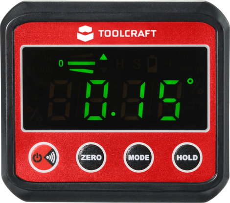 Digitális szögmérő és vízmérték, 360°, Toolcraft TO-7308984 2. kép