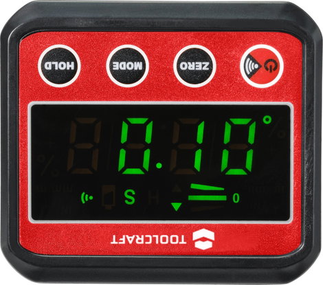 Digitális szögmérő és vízmérték, 360°, Toolcraft TO-7308984 5. kép
