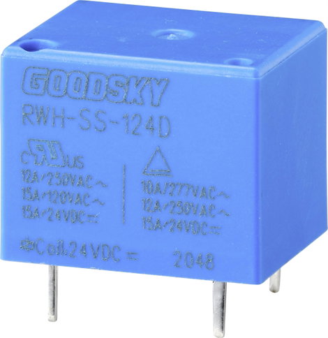 GoodSky RWH-SS-124D Nyák relé 24 V/DC 15 A 1 váltó 1 db Tray
