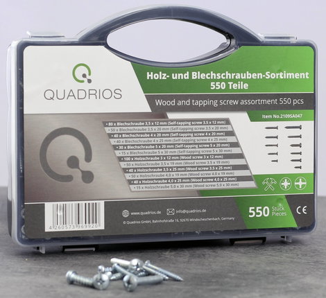 Quadrios 2109SA047 2109SA047 Lemezcsavar készlet 550 db 2. kép