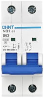 Chint 179654 NB1-63 2P B63 6kA DB Vezeték védőkapcsoló 2 pólusú 63 A 240 V, 415 V bélyegkép