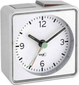 Kvarc ébresztőóra ezüst TFA Push