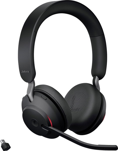 Jabra Evolve2 65 MS Telefon On Ear headset Bluetooth® Stereo Fekete Hangerő szabályozás, Elemtöltés