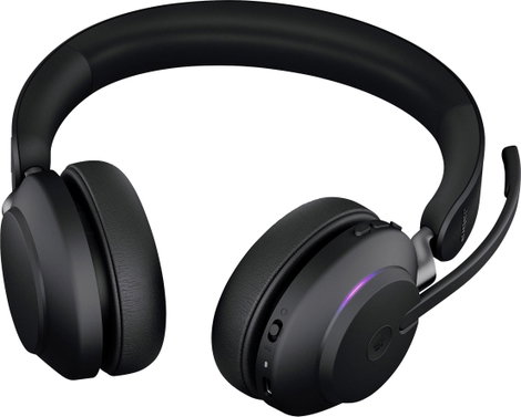 Jabra Evolve2 65 MS Telefon On Ear headset Bluetooth® Stereo Fekete Hangerő szabályozás, Elemtöltés 2. kép