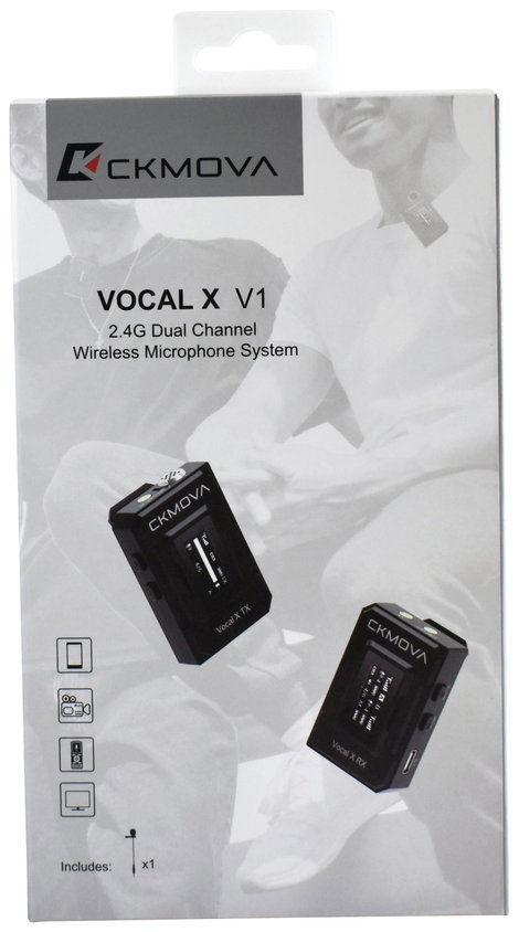 CKMOVA Vocal X V1 Rátűzhető Beszéd mikrofon Átviteli mód:Rádiójel vezérlésű, Vezeték nélküli Csíptet 5. kép