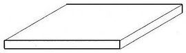 Polisztirol lemez 300 x 150 x 1 mm, fehér, 2 db, evergreen 9040