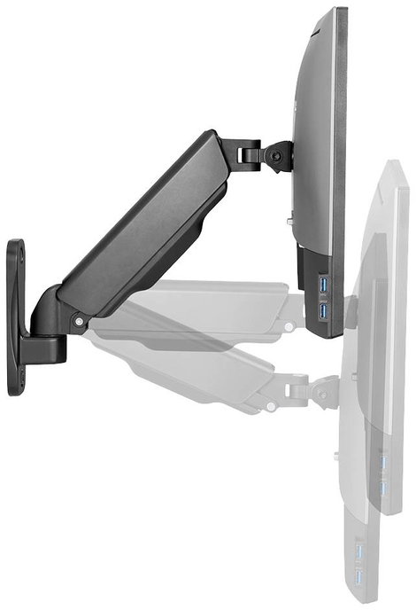 Neomounts WL70-440BL11 Monitorbeugel Muurmontage TV fali tartó 58,4 cm (23) - 81,3 cm (32) Dönthető 11. kép