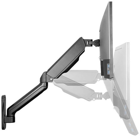 Neomounts WL70-450BL11 Monitorbeugel Muurmontage TV fali tartó 58,4 cm (23) - 81,3 cm (32) Dönthető 16. kép