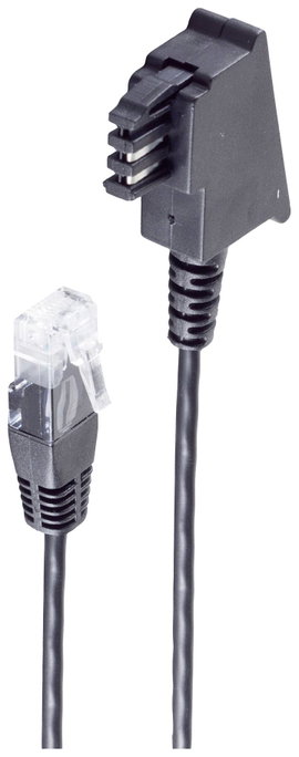 Shiverpeaks DSL Átalakító kábel [1x TAE-F dugó - 1x RJ45 dugó, 8p2c] 10 m Fekete