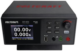 VOLTCRAFT DSP-6010 Labortápegység, szabályozható 0 - 60 V 0 - 10 A 300 W USB 2.0 alj, A típus Távirá