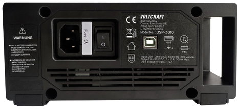 Szabályozható labortápegység 1x 0 - 30 V 0 - 10 A 300 W USB, Voltcraft DSP-3010 5. kép