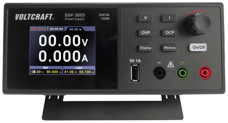 Szabályozható labortápegység 1x 0-30 V 0-5 A 150 W USB 2.0, Voltcraft DSP-3005