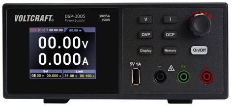 Szabályozható labortápegység 1x 0-30 V 0-5 A 150 W USB 2.0, Voltcraft DSP-3005 2. kép