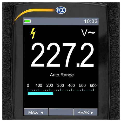 PCE Instruments Lakatfogó, Kézi multiméter, Elektroteszter digitális Adatgyűjtő, Gk. mérési funkció, 3. kép
