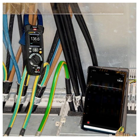 PCE Instruments Lakatfogó, Kézi multiméter, Elektroteszter digitális Adatgyűjtő, Gk. mérési funkció, 4. kép