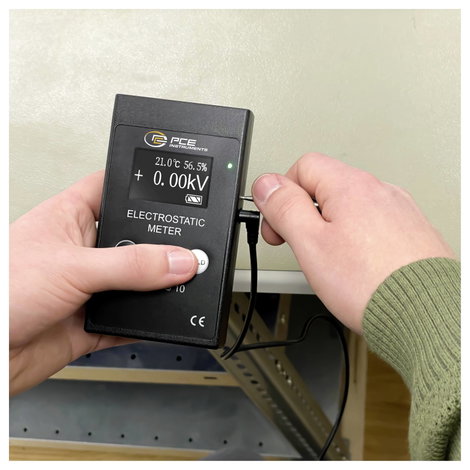 PCE Instruments Elektrosztatika mérőműszer Elektromágneses mező, Nedvesség, Hőmérséklet 5. kép