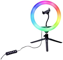 DÖRR Vlogging Kit VL-26 RGB LED-es körlámpa LED-ek száma: 130