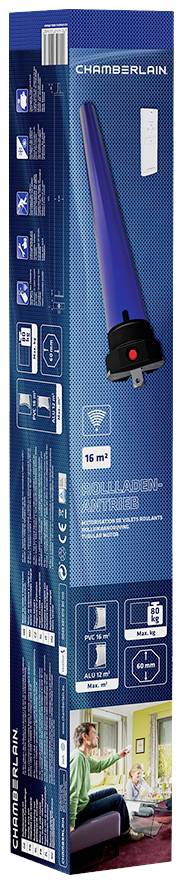 Chamberlain RPD40ER-10 Vezeték nélküli csőmotor készlet 60 mm 80 kg 275 W 40 Nm 4. kép