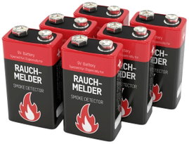 Ansmann Rauchmelderbatterie 9V-os elem Alkáli mangán 9 V 6 db