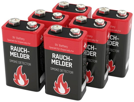 Ansmann Rauchmelderbatterie 9V-os elem Alkáli mangán 9 V 6 db