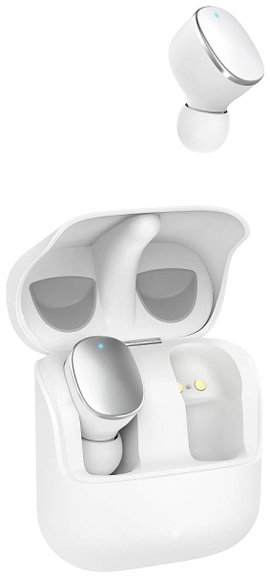 Hama In Ear headset Bluetooth® Stereo Fehér Elemtöltés kijelzés, Headset, Töltőtok, Hangerő szabályo