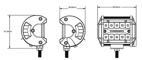 Berger & Schröter Munkafényszóró 10 V, 12 V, 24 V, 30 V 60 W 5400 Lumen KS8160combo Széles közeli me 6. kép