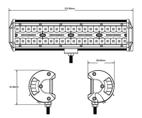 Berger & Schröter Munkafényszóró 10 V, 12 V, 24 V, 30 V LED Arbeitsscheinwerfer 240 W, 21600 Lumen K 5. kép