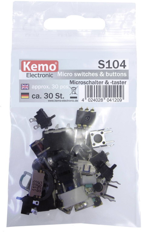 Mikrokapcsoló készlet, Kemo S104