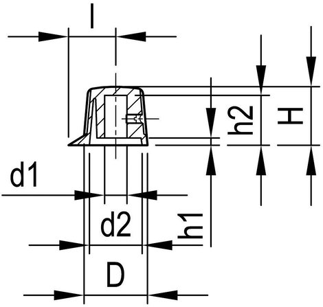 Fröcsöntött forgatógomb mutatóval, 6 mm-es tengelyre, fekete, 19,9 x 6 x 16 x 15,5 x 3,5 x 12,2 x 13 2. kép