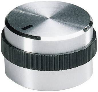 Alu forgatógomb oldalsó csavarrögzítéssel, 6 mm-es tengelyre, 31,9 x 6 x 14 x 12 mm, OKW