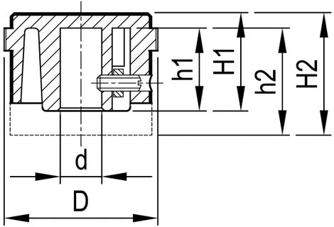 Alu forgatógomb oldalsó csavarrögzítéssel, 6 mm-es tengelyre, 31,9 x 6 x 14 x 12 mm, OKW 2. kép