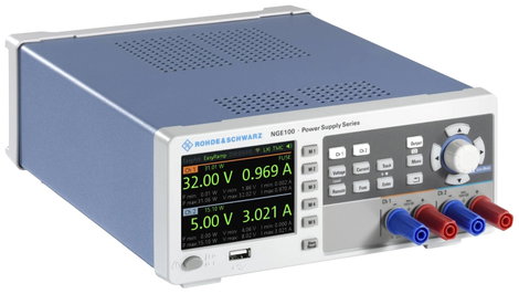 Rohde & Schwarz NGE-COM3b Labortápegység, szabályozható 0 - 32 V/DC 0 - 3 A 100 W USB OVP, Távirányí 2. kép