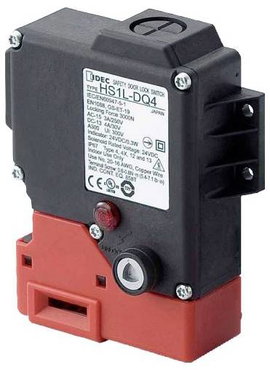 Idec HS1L-DQ44KMSR-R HS1L-DQ44KMSR-R Biztonsági kapcsoló 250 V, 125 V, 30 V 10 A Rugóerős reteszelés