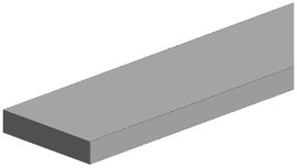 Polisztirol Téglalap profil (H x Sz x Ma) 350 x 2 x 2 mm 9 db
