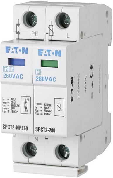 Eaton 167621 SPCT2-335-1+NPE Túlfeszültségvédő-levezető Túlfeszültség elleni védelem: Elosztószekrén