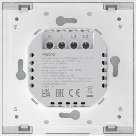 Aqara Vezeték nélküli fali kapcsoló WS-EUK04 Fehér Apple HomeKit 4. kép