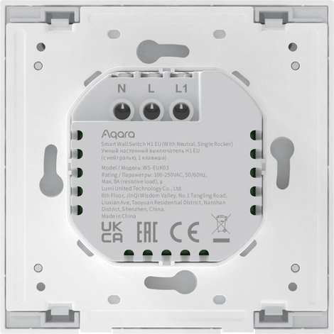 Aqara Vezeték nélküli fali kapcsoló WS-EUK03 Fehér Apple HomeKit 3. kép