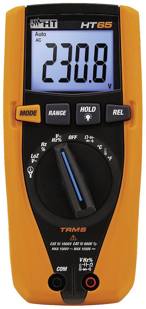 HT Instruments HT65 Kézi multiméter digitális CAT III 1000 V, CAT IV 600 V Kijelző (digitek): 4000