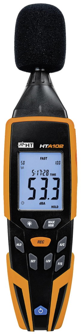 HT Instruments HTA102 Zajszintmérő 30 - 130 dB 31.5 Hz - 8 kHz