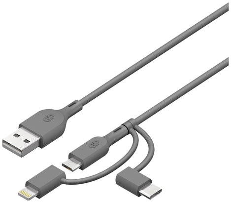 GP Batteries USB töltőkábel USB 2.0 USB-A dugó, Apple Lightning dugó, USB mikro B dugó, USB-C® dugó 2. kép