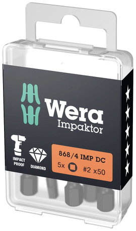 Wera Négylap bit 2 F 6.3 5 db