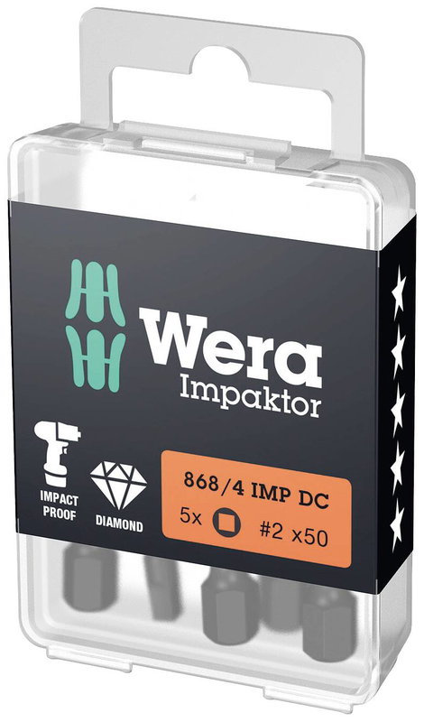 Wera Négylap bit 2 F 6.3 5 db