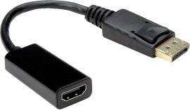 DisplayPort - HDMI adapter 0,15 m, fekete, Value 12.99.3138