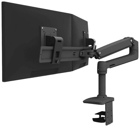 Ergotron LX Dual Arm Direct Desk Mount Monitor asztali tartó 2 részes 38,1 cm (15) - 63,5 cm (25) Ál