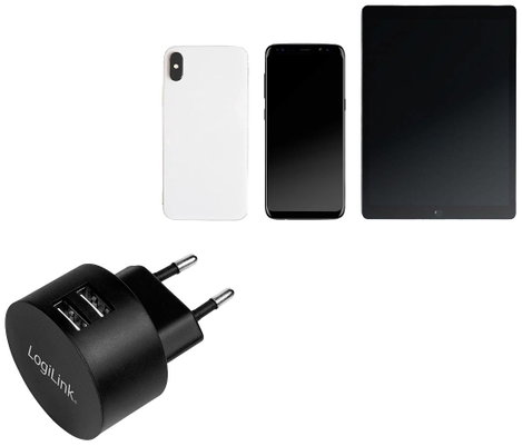 LogiLink PA0218 USB-s töltőkészülék 10.5 W Beltér, Aljzat dugó Kimeneti áram (max.) 2100 mA Kimenete 4. kép